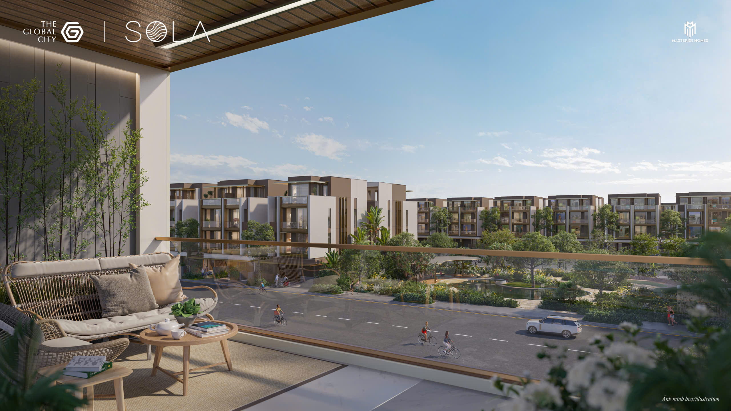 Ban công biệt thự sola villa