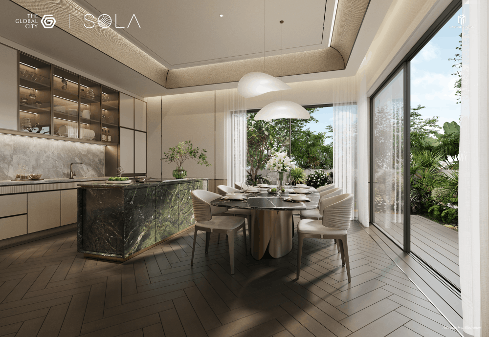 phòng bếp biệt thự song lập sola rise