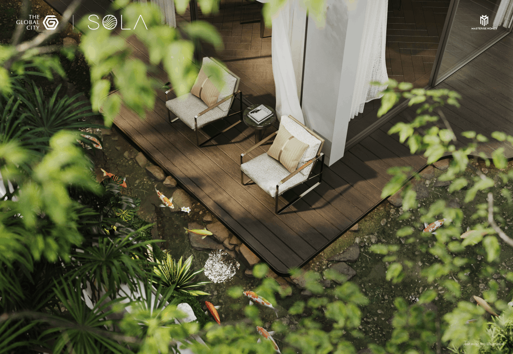 sân vườn biệt thự đơn lập sola rise